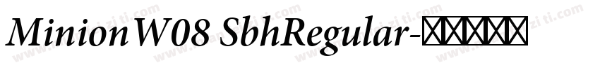 MinionW08 SbhRegular字体转换